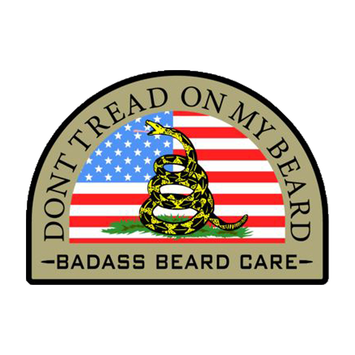 Don't Tread On My Beard Sticker