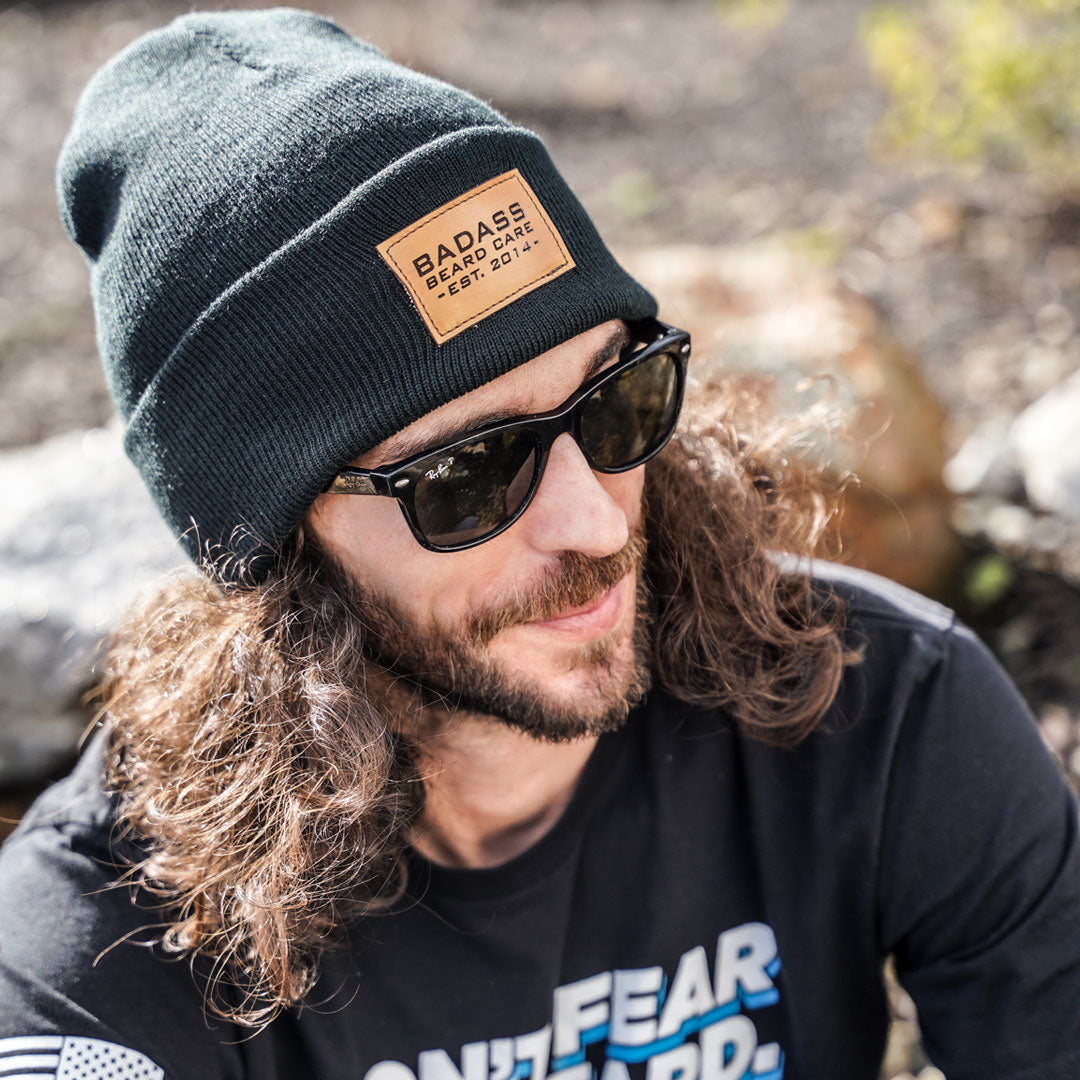 Badass Cuffed Beanie - Black