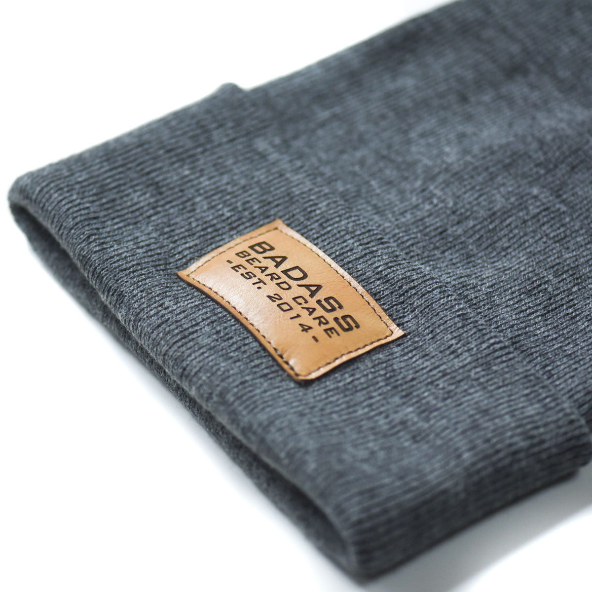 Badass Cuffed Beanie - Charcoal Grey