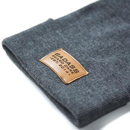 Badass Cuffed Beanie - Charcoal Grey