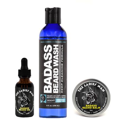 Wash, Oil, and Balm Combo